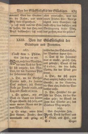 XXIII. Von der Glückseeligkeit der Gläubigen und Frommen.