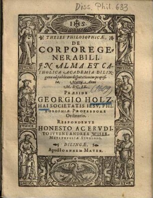 Theses Philosophicae, De Corpore Generabili