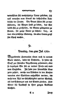 9. - Venedig, den 4ten Jul. 1780.