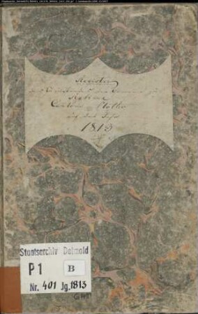 Zivilstandsregister der evangelischen Gemeinde Rehme, Kreis Minden (GHT 1813) (Gemeinde: Evangelische Gemeinde Rehme)