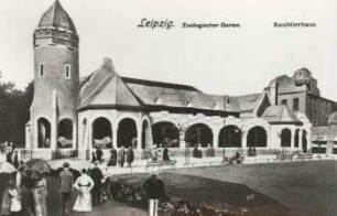 Leipzig: Zoologischer Garten ; Raubtierhaus [Historische Postkarte aus dem Leipziger Zoo]