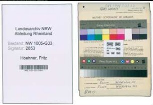 Entnazifizierung Fritz Hoehner , geb. 26.12.1883 (Rektor)