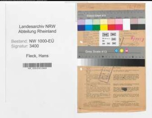 Entnazifizierung Hans Fleck, geb. 14.05.1898 (Polizeibeamter)