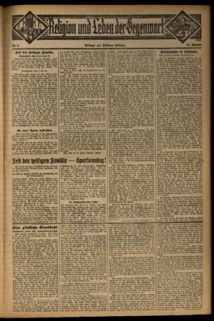 Dritte Ausgabe vom Sonntag, den 11. Januar 1931.