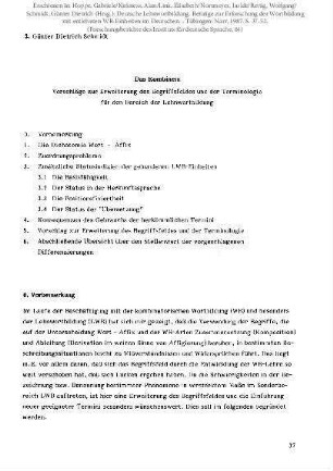 Das Kombinem. Vorschläge zur Erweiterung des Begriffsfeldes und der Terminologie für den Bereich der Lehnwortbildung
