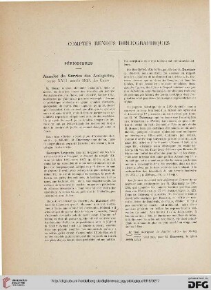Comptes rendus bibliographiques