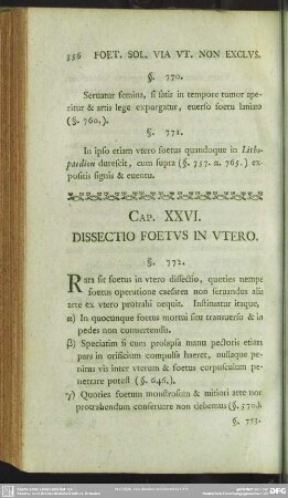 Cap. XXVI. Dissectio Foetus In Utero