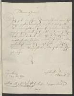 Brief von Ernst Wilhelm Martius
