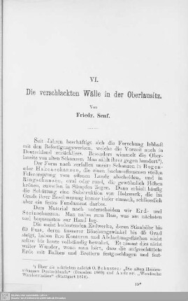 VI. Die verschlackten Wällen in der Oberlausitz
