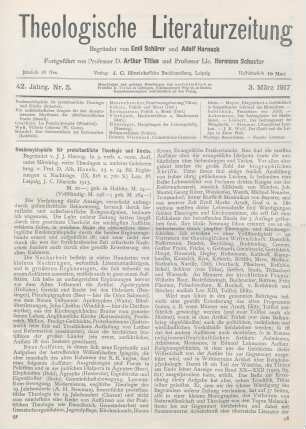 97-99 [Rezension] Hauck, Albert (Hrsg.), Realencyklopädie für protestantische Theologie und Kirche. In 3., verb. u. verm. Aufl. 23. u. 24. Band