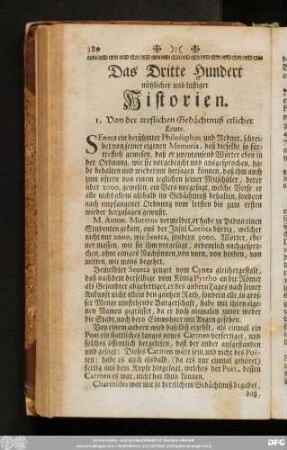Das Dritte Hundert nützlicher und lustiger Historien.