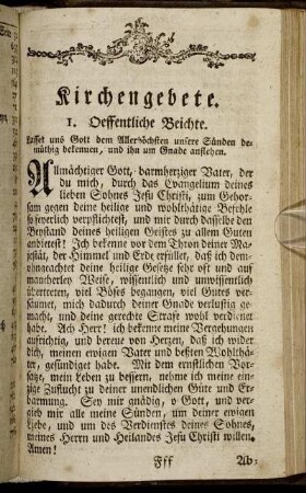 Kirchengebete.