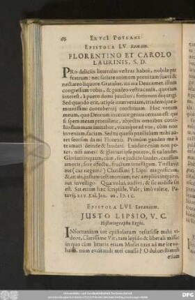 Epistola LV. Romam. Florentino Et Carolo Laurinis, S. D.