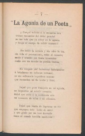 "La agonía de un poeta"