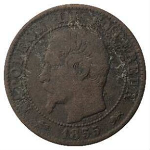 Fundmünze, 5 Centimes, 1855