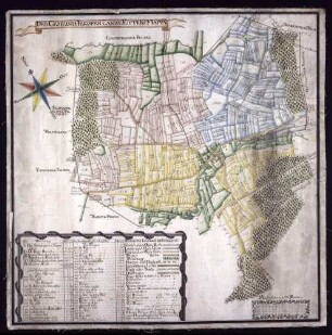 Jettkofen Maßstab ca. 1 : 4000 Zeichner: Joseph Musch col. handgez.