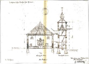 Gsaenger, Gustav; Prien / Chiemsee (Bayern); Ev. Kirche - Bestandsblatt (Querschnitt)