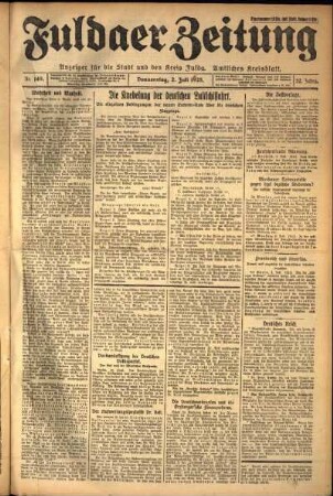 Ausgabe vom Donnerstag, den 02. Juli 1925.