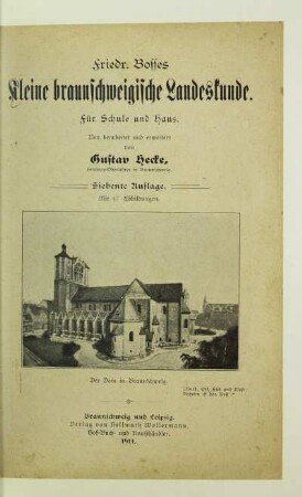 Friedr. Bosses kleine braunschweigische Landeskunde für Schule und Haus