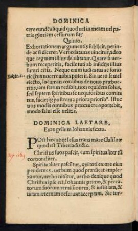Dominica Laetare ...