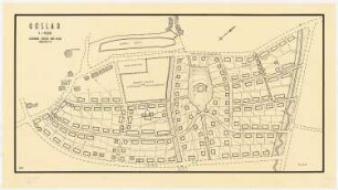 Teilbebauungsplan der Stadterweiterung Goslar [Vermutlich] Südöstliche Stadterweiterung: Grundplan und Lageplan 1:1000, Maßstabsleiste