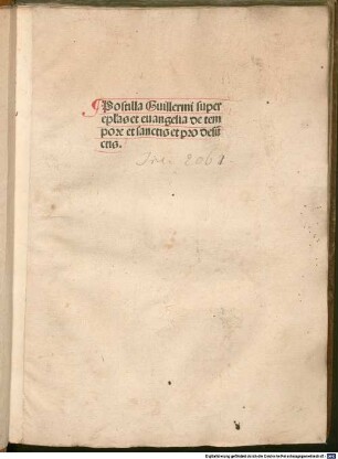 Postilla super epistulas et evangelia