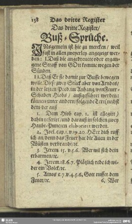 Das dritte Register, Buß-Sprüche