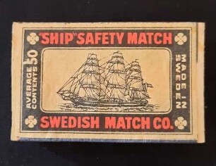 Streichholzschachtel "SHIP" SAFETY MATCH
