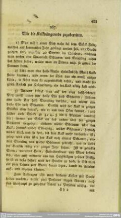 267. Wie die Kalkdüngererde zuzubereiten