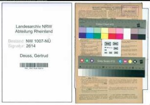 Entnazifizierung Gertrud Deuss , geb. 17.10.1897 (Tabakwarenhaendlerin)