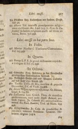 367-368, Libri Omissi.