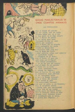 Quejas poselectrorales de unos cuantos animales