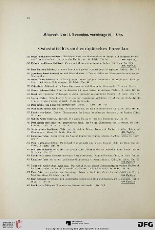 Ostasiatisches und europäisches Porzellan (Nr. 346-442)