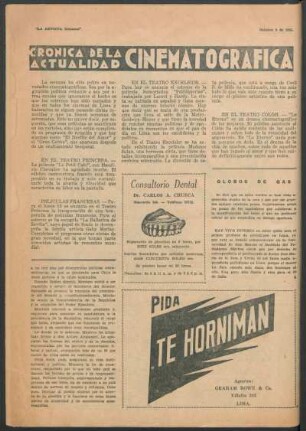 Crónica de la actualidad - Cinematográfica