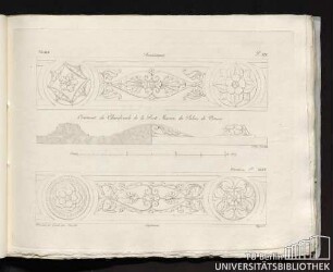 P. XIX. Ornement du Chambranle de la Porte Mineure du Palais de Venice.