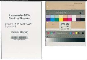 Entnazifizierung Hedwig Kalisch , geb. 00.00.0000 ()