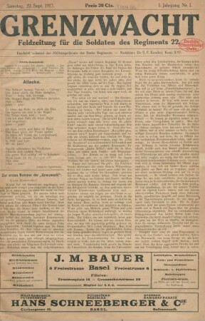 1.1917: Grenzwacht