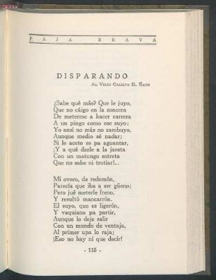Disparando : Al viejo Calixto El Ñato