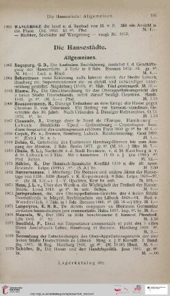 Die Hansestädte (Nr. 1963 - 2389)