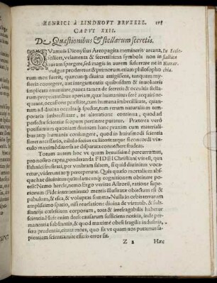 Caput XXII. De Quæstionibus & stellarum secretis.