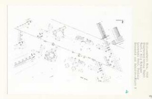 Stadterweiterung, Berlin-Tegel (Diplomarbeit bei Peter Poelzig): Grundrisse Erdgeschoss, 1. Obergeschoss und Schnitte