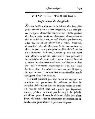 Observations de Longitude.