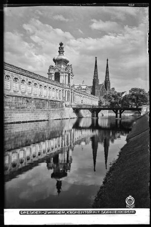 Dresden, Zwinger, Kronentor mit Sophienkirche