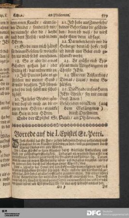 Die erste Epistel St. Petri.