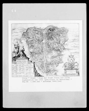 Plan der Stadt Siena