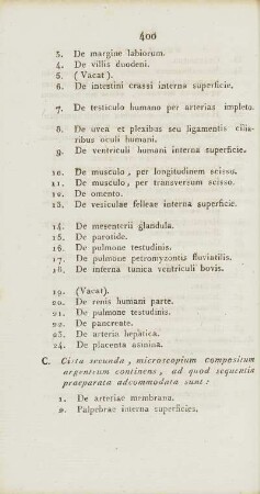 C. Cista secunda, ...