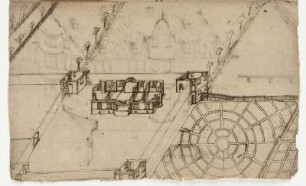 Fahre, Entwurf für ein Lustschloss mit Garten