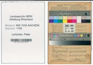 Entnazifizierung Peter Lerschen , geb. 30.09.1913 (Kaufmaennischer Angestellter)