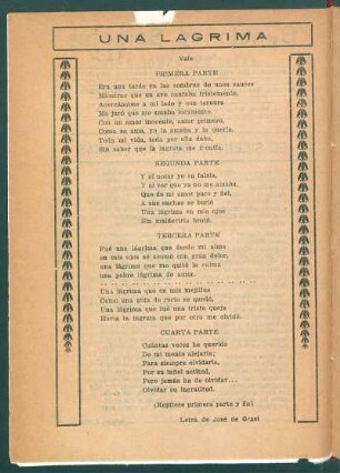 Una lágrima : Vals