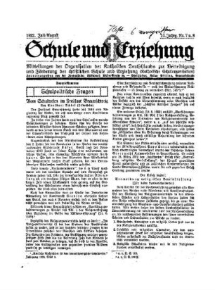 Vom Schulwesen im Freistaat Braunschweig